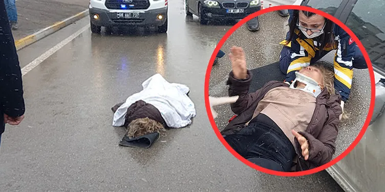 Yolun ortasındaki kadını görenler yardıma koştu: Eşim şehir dışında haber vermeyin korkar!