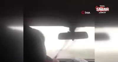 Son dakika: Afyonkarahisar’da şoke den olay! Seyir halindeki otomobile yıldırım düşme anı kamerada | Video