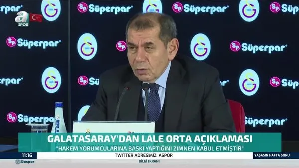 Galatasaray'dan MHK Başkanı Lale Orta hakkında flaş açıklama | Video