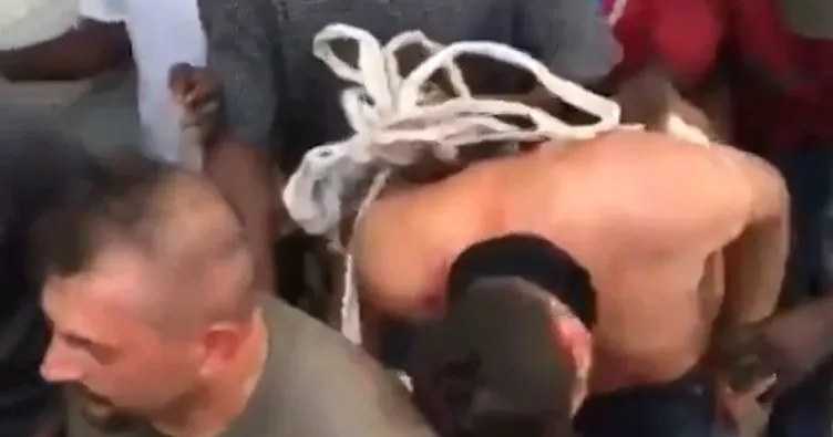 Savaş alanına dönen Haiti’de korkunç görüntüler! Suikast zanlılarını böyle sürüklediler!