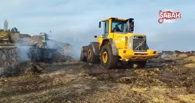 Amasya’da 90 ton saman alev alev yandı | Video