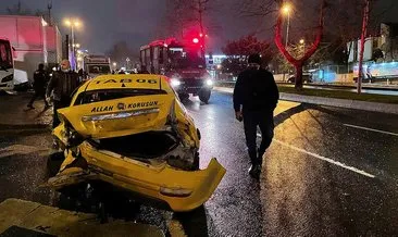 Beşiktaş’taki trafik kazası! Taksi şoförü ağır yaralandı