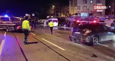 Esenler’de otomobil seyir halindeki servis minibüsüne çarptı | Video