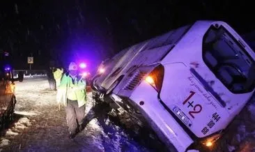 Konya’da otobüs devrildi: 9 yaralı