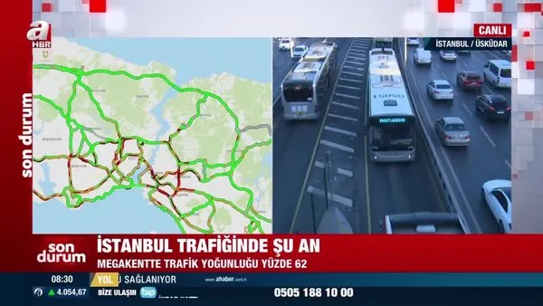 İstanbul trafiğinde yoğunluk yüzde 62'ye ulaştı | Video