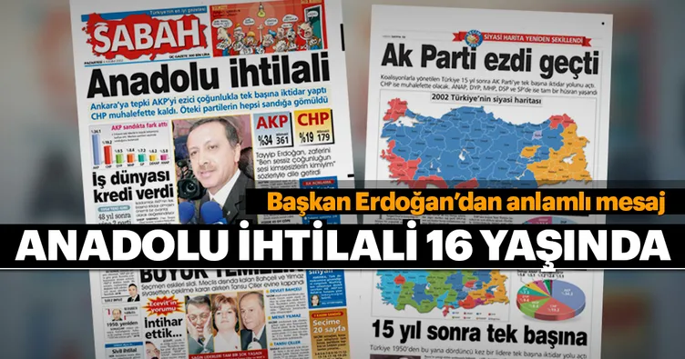 Cumhurbaşkanı Erdoğan’dan 3 Kasım mesajı