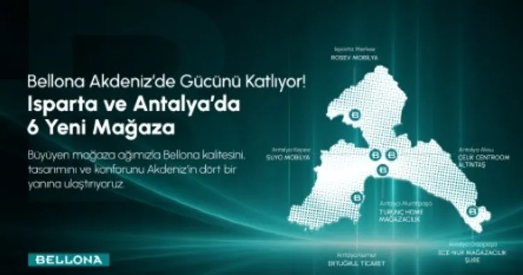 Bellona’dan Türkiye genelinde büyüme vurgusu: Akdeniz’de 6 yeni mağaza açıldı!