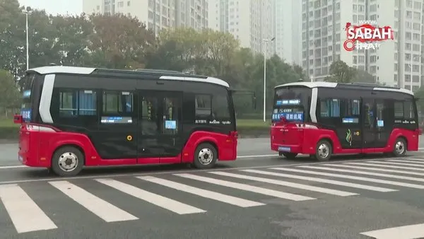 Çin’de sürücüsüz 3 otobüs testlere başladı | Video