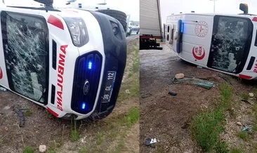 Kayseri’de ambulans kaza yaptı: 3 sağlık çalışanı yaralı!