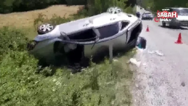 Tokat'ta otomobil şarampole devrildi: 5 yaralı | Video