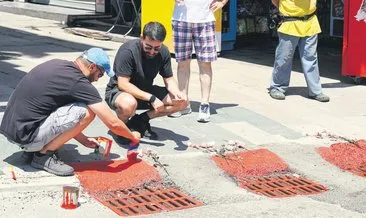 Ölüm mazgallarına kırmızı protesto #izmir