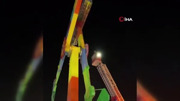 Kahramanmaraş’ta lunaparkta panik... Havada asılı kaldılar!