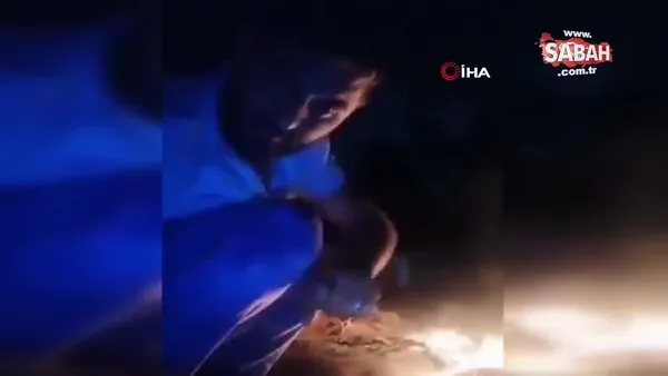 Adana'da şeytana tapma ayininde tavukları kesip ateşe atan şahıs yakalandı | Video