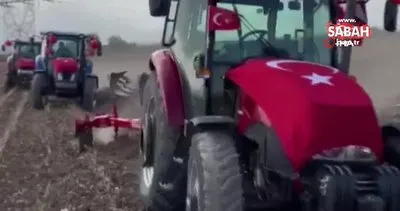 Manisalı çiftçiden traktörle 100. yıl kutlaması