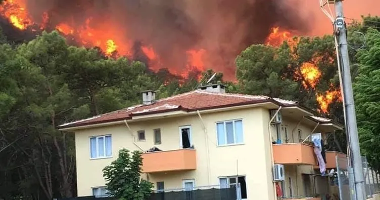 Marmaris’te yerleşim yerlerinin elektriği tedbiren kesildi! Yangınla mücadele halen sürüyor