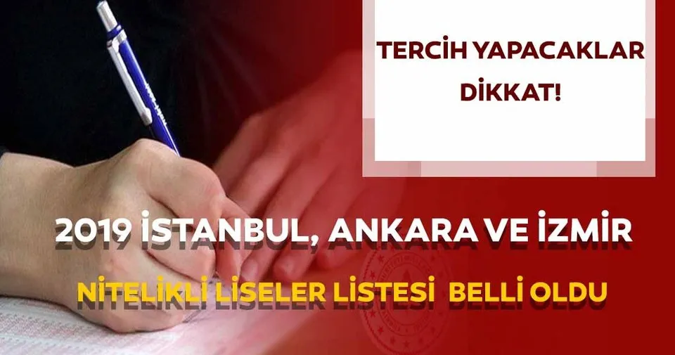 Nitelikli Liseler Ve Yuzdelik Dilimleri 2019 Istanbul Ankara Ve Izmir Lgs Nitelikli Okullar Listesi Aciklandi Egitim Haberleri