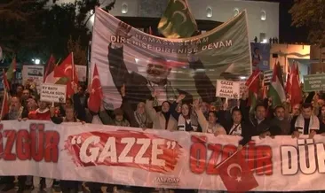 Ankara’da Gazze için yüzlerce kişi yürüdü #ankara