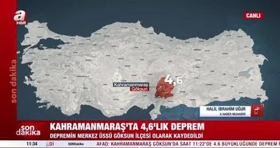 SON DAKİKA: Kahramanmaraş’ta 4,6 büyüklüğünde deprem | Video