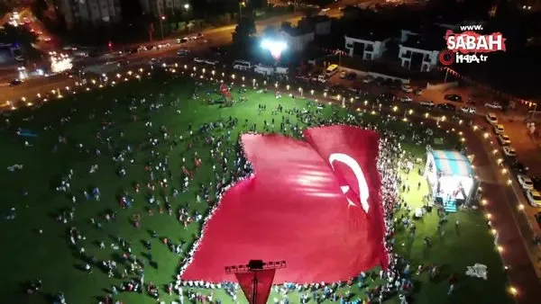 Dünyanın en büyük Türk Bayrağı 15 Temmuz’da yeniden açıldı | Video