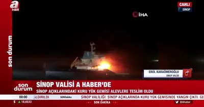 Son dakika: Sinop açıklarında kuru yük gemisinde yangın: Yaralılar var | Video