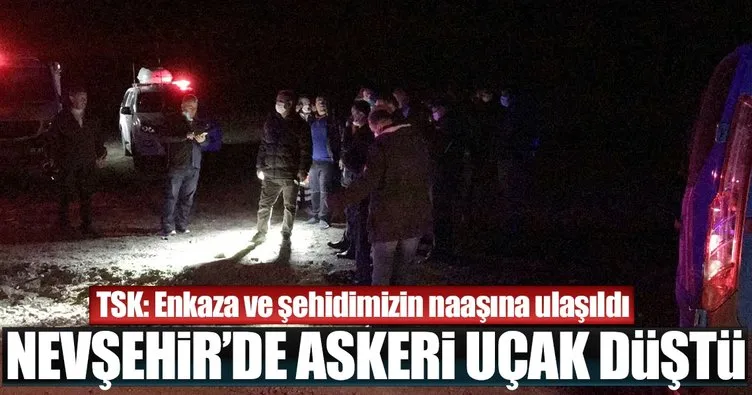 Son dakika: Nevşehir’de askeri uçak düştü