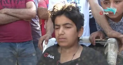 Suriye tarafından atılan havan topu saldırısında yaralanan çocuk o anları anlattı