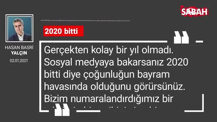 Hasan Basri Yalçın '2020 bitti'