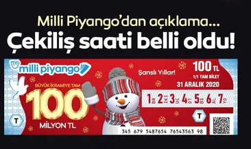 Milli Piyango 2021 Yılbaşı çekilişi sonuçları saat kaçta? MPİ Milli Piyango yılbaşı çekilişi saat kaçta hangi kanalda başlayacak?
