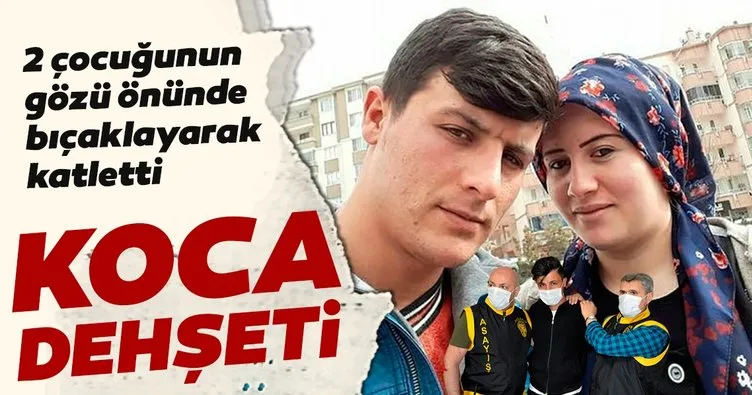 İki çocuğunun gözü önünde katletti