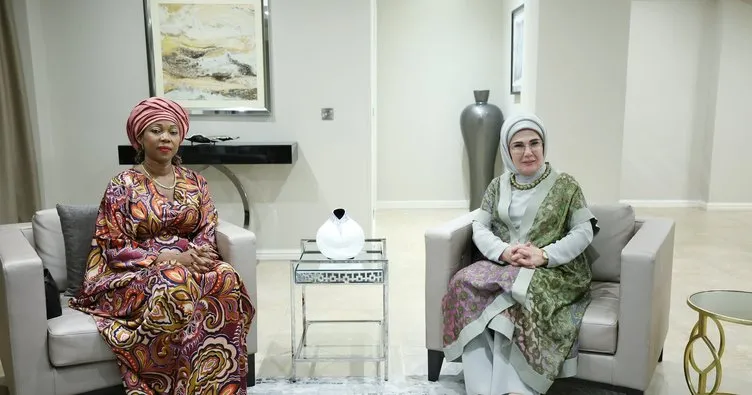 Emine Erdoğan, Sierra Leone Cumhurbaşkanı’nın eşi Fatima Maada Bio ile görüştü