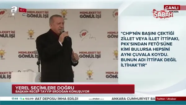 Başkan Erdoğan, Etimesgut'ta halka seslendi