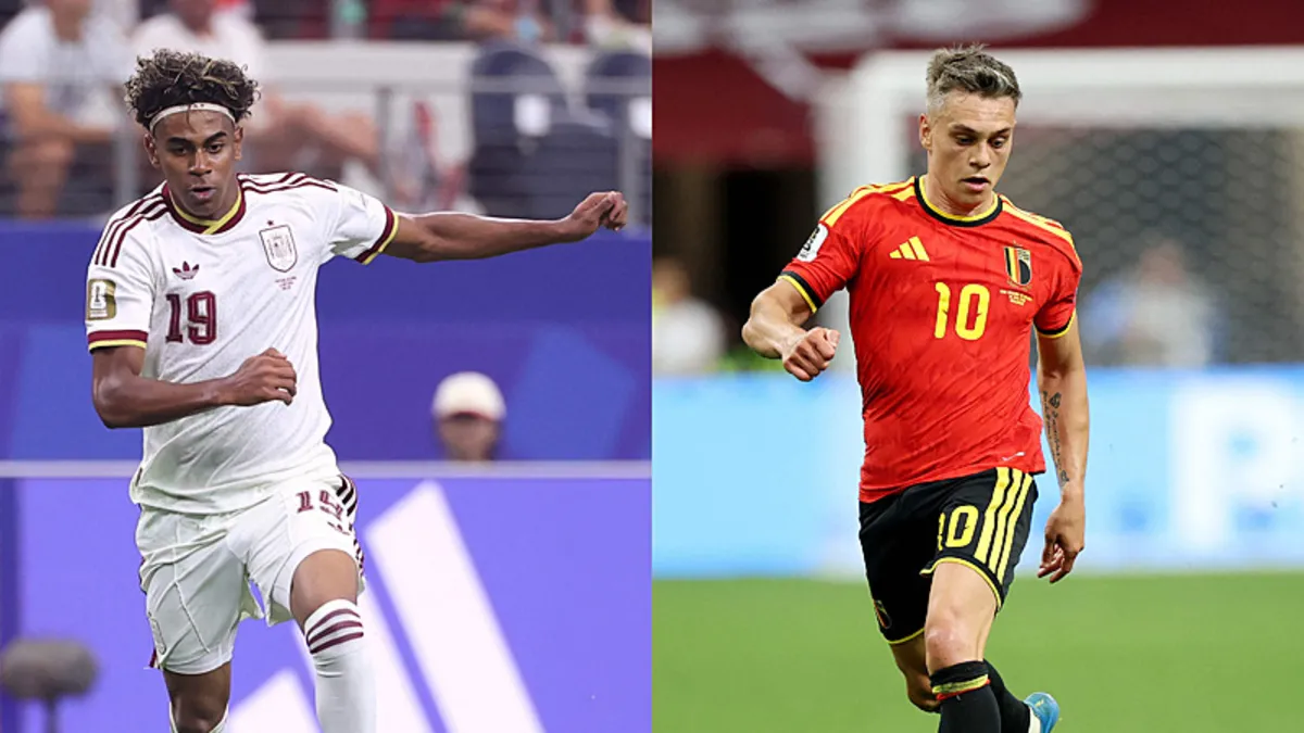 İspanya ve Belçika milli futbol takımlarının logoları ve 2026 Dünya Kupası logosu.