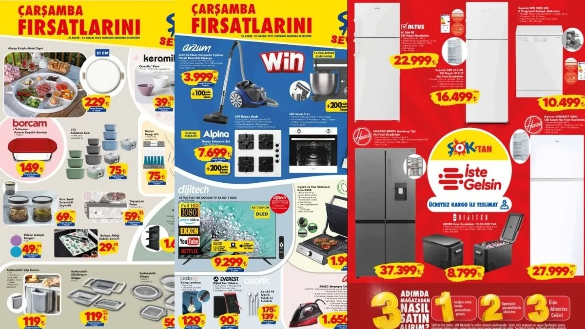 ŞOK AKTÜEL FIRSATLARI: Şok aktüel 2 Aralık’a kadar…