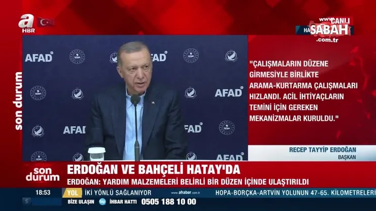Son dakika: Başkan Erdoğan ve MHP Genel Başkanı Devlet Bahçeli'den deprem bölgesinde önemli açıklamalar | Video