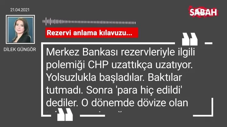 Dilek Güngör | Rezervi anlama kılavuzu...