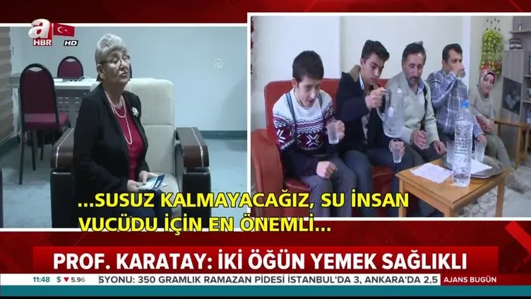 Prof. Dr. Canan Karatay'dan Ramazan ayı için beslenme önerileri