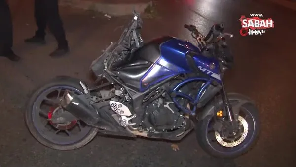 Kartal'da hız yapan motosiklet kontrolden çıkıp metrelerce sürüklendi: 1 ağır yaralı | Video
