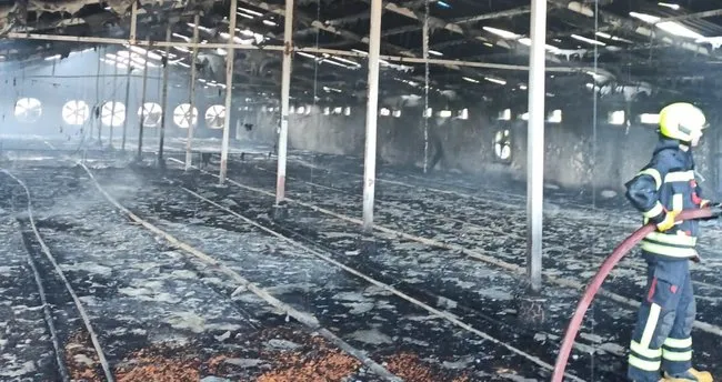 Tarsus’ta boş durumdaki tavuk üretim çiftliğinde yangın