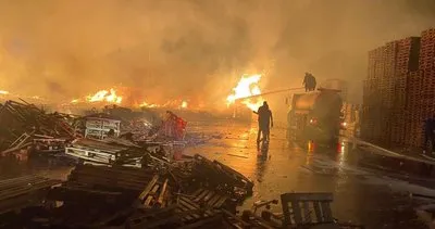 Mersin’de palet fabrikasında korkutan yangın