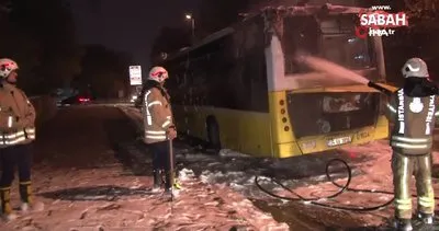 Üsküdar’da İETT otobüsü yanarak kullanılamaz hale geldi | Video
