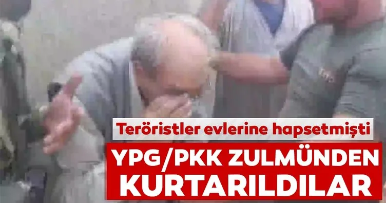 YPG/PKK’lı teröristler evlerine hapsetmişti... Siviller böyle kurtarıldı