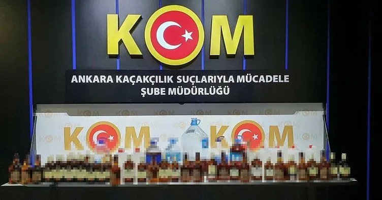 Ankara’da kaçakçılık operasyonu! 1600 litre sahte alkollü içki ele geçirildi