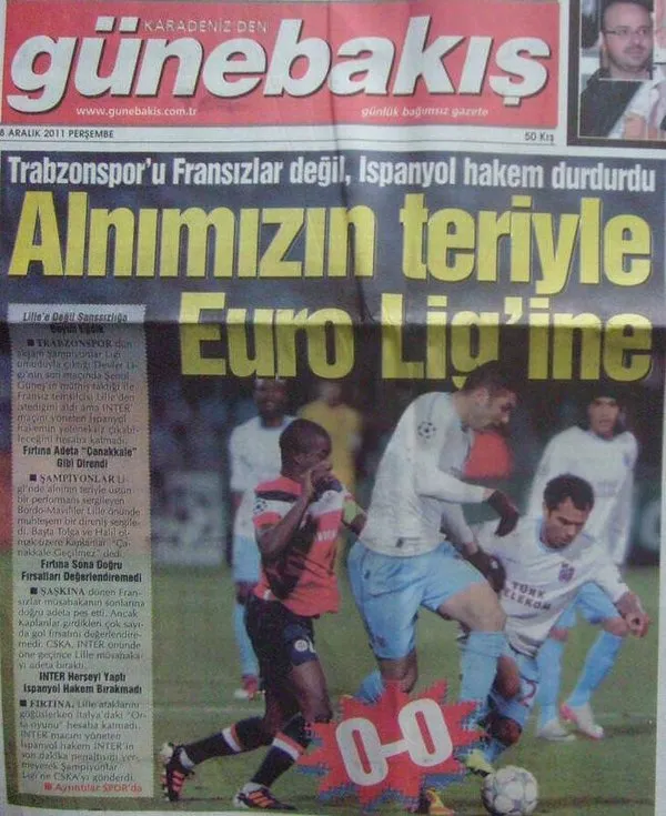 Trabzon Basını'nda Lille-Trabzonspor maçı