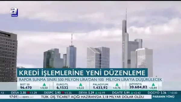 Kredi işlemlerine yeni düzenleme