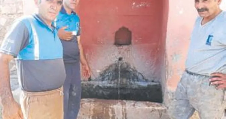 133 yıllık çeşme suya kavuşturuldu