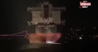 Boğaz’da arızalanan 128 metre boyundaki yük gemisi kurtarıldı | Video