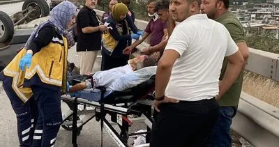 Tekeri patlayan otomobil takla attı #hatay