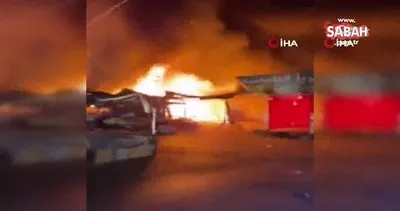 Ürdün’de Amman’ın en büyük çarşısında korkutan yangın | Video