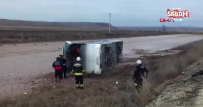 Yozgat’ta yolcu otobüsü şarampole devrildi 1 ölü, 20 yaralı