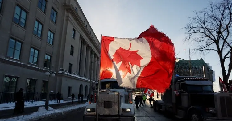 Kanada’da aşı karşıtlarından kamyonlu protesto! ’Özgürlük Konvoyu’ başkente ulaştı